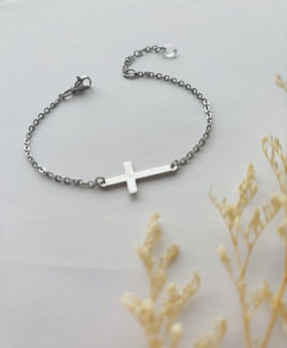Bracelet "HOLY CROSS" (chaîne fine)
