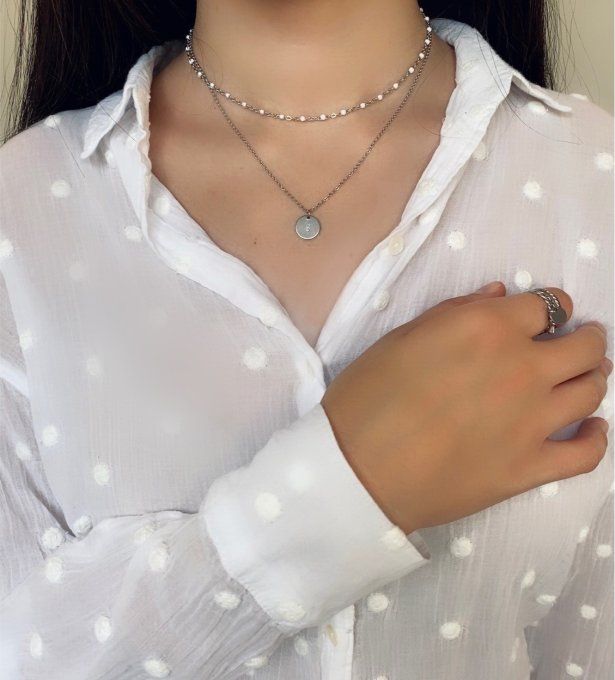 Collier "you're UNIQUE"  gris ou doré