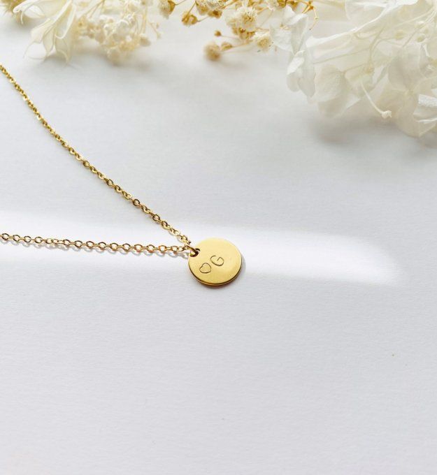 Collier "LOVELY" gris ou doré