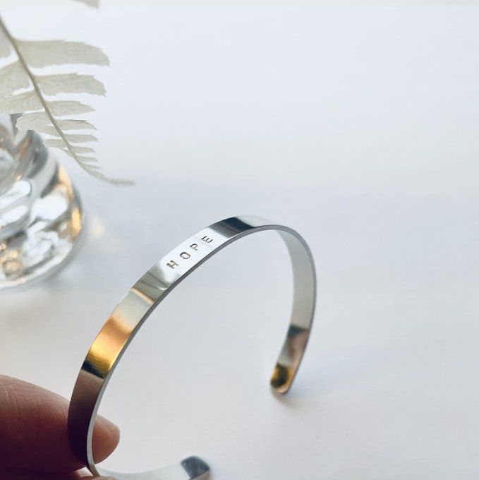 Bracelet "GOODNESS" (gris ou doré)