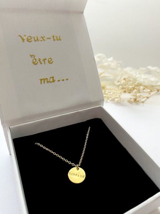Boîte cadeau "Veux-tu être ma MARRAINE ou TEMOIN"