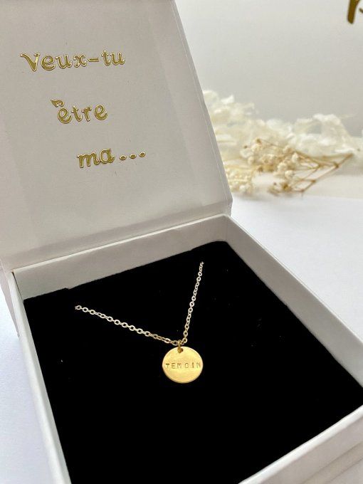 Boîte cadeau "Veux-tu être ma MARRAINE ou TEMOIN"