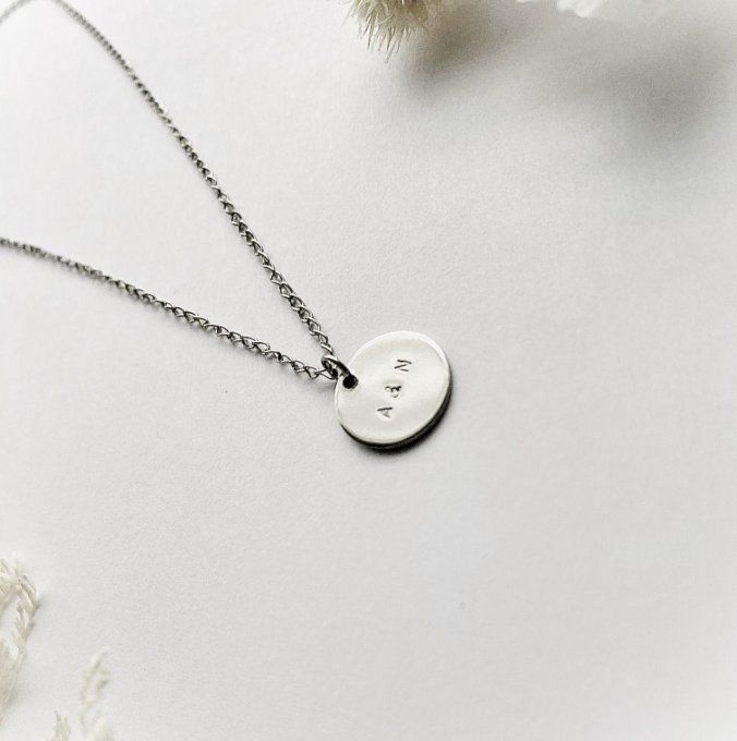 Collier "POSITIVE" gris ou doré