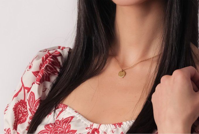 Collier "you're UNIQUE"  gris ou doré