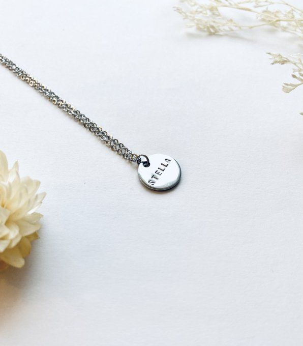 Collier "POSITIVE" gris ou doré
