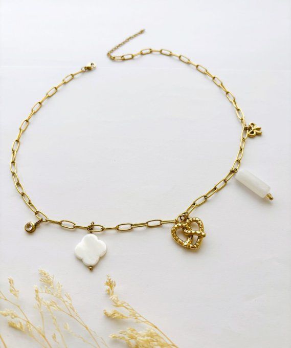 Collier "PEARLY HEART"