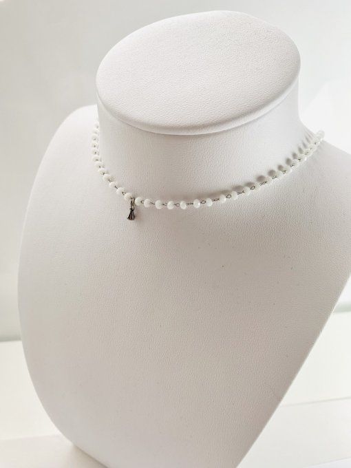 Ras de cou "PERFECT LOVE" (blanc ou turquoise)