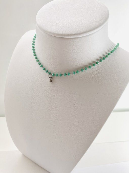 Ras de cou "PERFECT LOVE" (blanc ou turquoise)