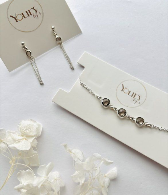 Box cadeau fête des mères "Argent 925 & QUARTZ"