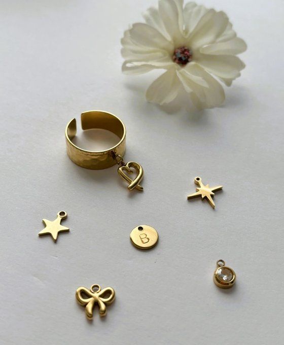 Bague  "Enjoy" (breloque au choix)