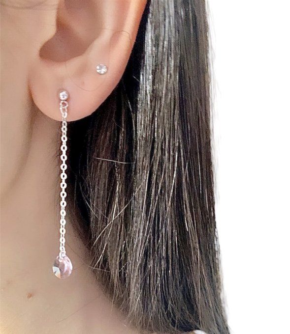 Boucles d'oreilles "you're SUBLIME" (coloris : noir/ rose / transparant)